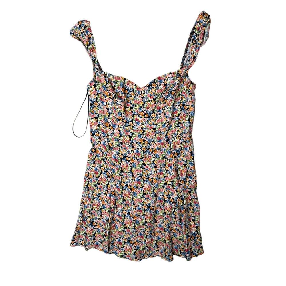 Reformation Tanis Mini Floral Dress Sleeveless Cottagecore Blue Pink 8